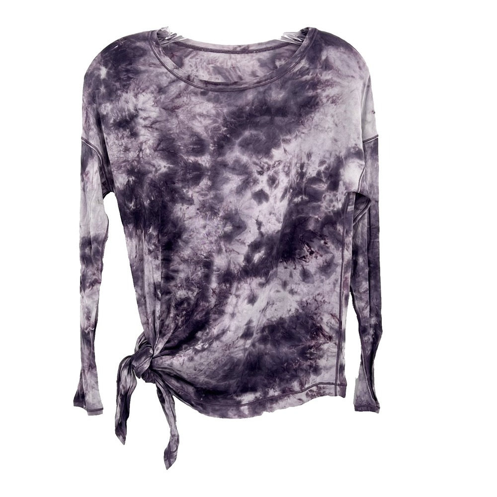 LULULEMON Women's Sz 6* To The Point Long-Sleeve *Mist Shirt Diamond Dye Glacier